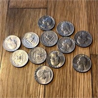 (12) 1980's Washington Quarter Coins