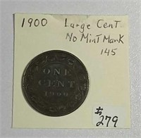 1900  Canada  Large Cent  VF/XF   No mintmark