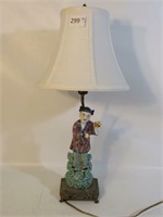 Antique Chinese Statue Lamp - 21.5" Tall