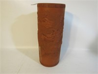 Chinese Terracotta Vase - 4" Dia x 10" Tall
