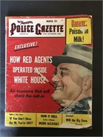 March, 1954 National Police Gazette, FDR cover