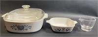 Vintage Blue Heart Casserole Dishes