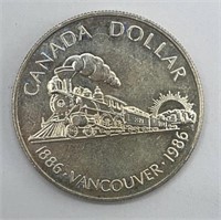 Canada Dollar 1886 Vancouver 1986
