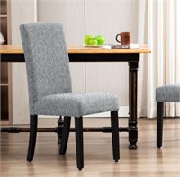 Alysen Linen Upholstered Parsons Chair Grey