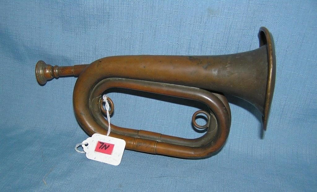 WWI solid brass soldier's bugle