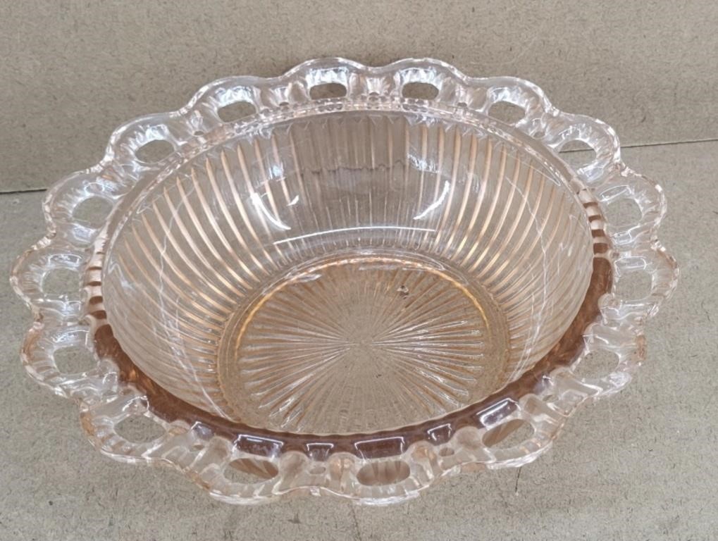 Pink Depression Glass Bowl