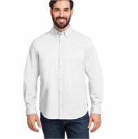 Nautica Men's Staysail Shirt, White, Size Large