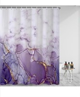 New (Size 48x72 Inch )Purple Marble Shower