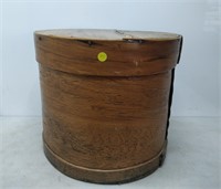 round wooden cheese box