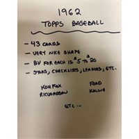 (43) 1962 Topps Baseball Cards