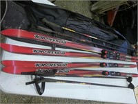 CC skis and poles and case