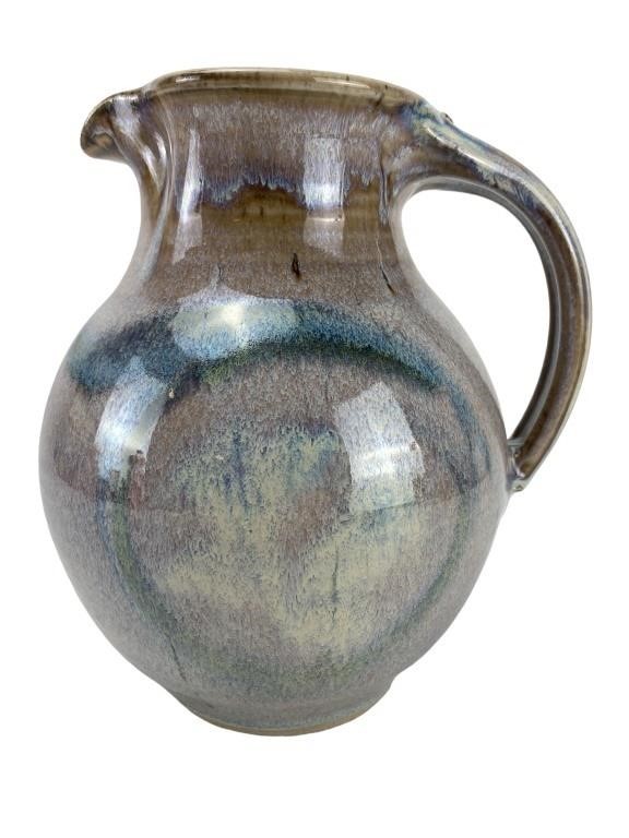 Janet Murie Signed Unique Glazed Pottery Pitcher