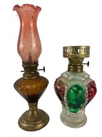 Vintage Miniature Kerosene Oil Lamps