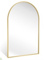 New Arched Wall Mirror  24"x36" Gold Mordern