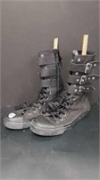 DEMONIA HI-TOP BUCKLE SNEAKERS