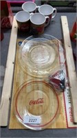 Coca-Cola dishes, and mugs