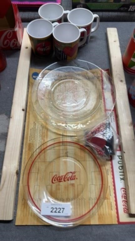 Coca-Cola dishes, and mugs