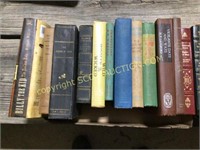 25 vintage hard bound books, many of western