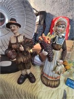 Pair of ceramic decorator pilgrims
