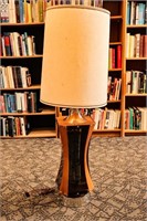 TEAK AND LUCITE LAMP