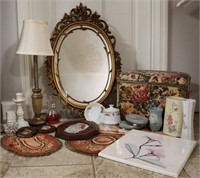 Floral Chest, Vases, Frames, Lamp, Mirror++