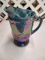 Indiana Iridescent Carnival Glass Pitcher