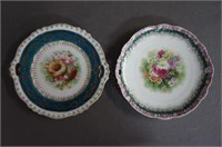 2 ca.1925 C T Germany Hand Decorated Serving Trays