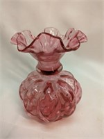 Vintage Fenton Cranberry Vase