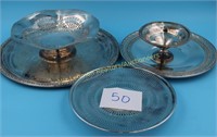 Silver Plated Serving Tray, Silver Plated Bowl