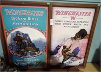 2 FRAMED WINCHESTER AMMO ADS 27x18
