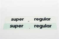 2 GLASS SUPER / REGULAR GAS PUMP PANLES