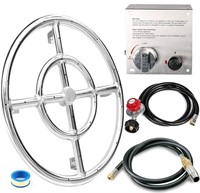 GRISUN Fire Pit Burner Ring Kit 12 Inch,