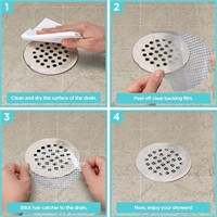 25 Pack, Disposable Shower Drain Hair Catcher Mesh