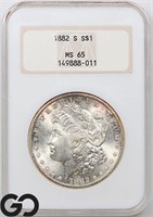 1882-S Morgan Silver Dollar, NGC MS65 Guide: 240