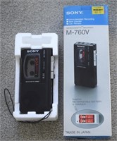 Sony M-760V Microcassette Recorder in Box