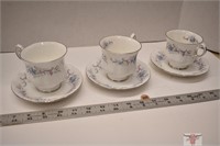 3 - Paragon "Romance" Cups and Saucers *CC