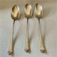 3 Large Sterling Spoons