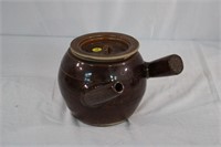 Kyusu Chinese teapot glazed pottery 6.25" H