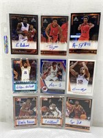 9x High End Autographed Basketball cards