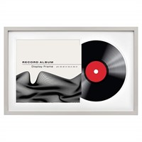 MCS Double Groove Record Album Frame, Gray, 16.5