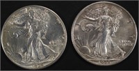 1935 BU & 1935-D XF WALKING LIBERTY HALF DOLLARS