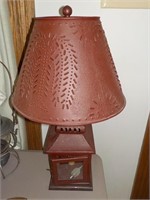 Modern tin punch 20" lamp FOYER