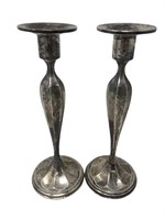 Sterling silver tall candle stick holders
