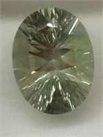 17.70CT 20X15MM OVAL QUARTZ PRASIOLITE