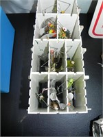 Assortment of Fishing Lures and Holder