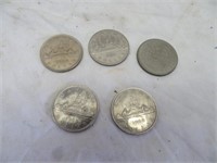 5 -$1 coins 1968-84