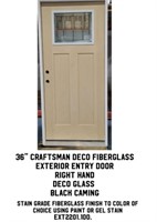36" Craftsman RH Fiberglass Exterior Entry Door
