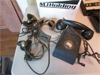 vintage phone,head sets & items