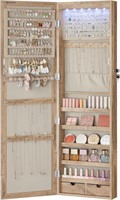 SONGMICS Mirror Jewelry Cabinet  47.2-Inch