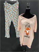 BPBBIE BROOKS 2PC FOX SLEEPWEAR 2XL